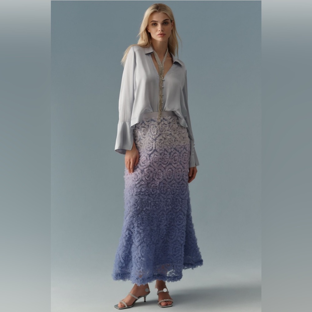 NWT Anthropologie Ombré Blue Skirt